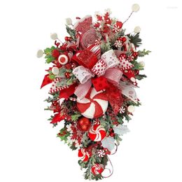 Decorative Flowers Christmas Hanging Sign Front Wall Decor Ornament Door Wreath Garland For Wedding Home Decorations