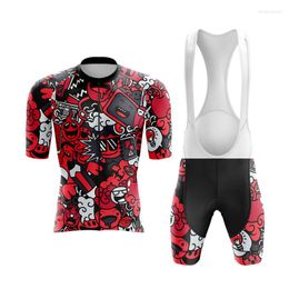 Racing Sets Funny Cycling Jersey Set 2023 Summer Clothing MTB Bike Clothes Uniform Maillot Ropa Ciclismo Men's Outdoor Bicycle Wear