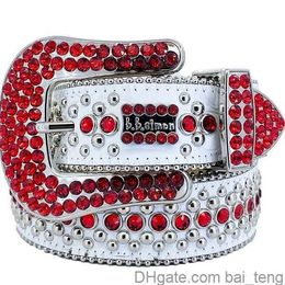 2023 Fashion Belts for women mens designer BB simon belt Shiny Rhinestones Multicolorx