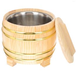 Dinnerware Sets Rice Steamer Container Wooden Serving Bowl Self Made Cooling Stainless Steel Ice Bucket