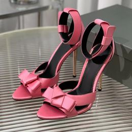 Metallic feeling High Heel Sandals 11cmWomen luxurious Designer party Wedding Heel Evening shoes Ankle Strap Dress shoe factory footwear