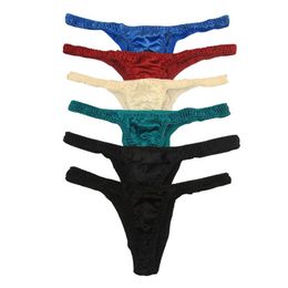 Womens Thong Panties 100% Natural Silk 6 pairs in One Pack Size US S M L XL XXL274A