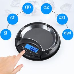 High precision 0.01g Pocket Digital Scale Jewellery Gold Balance Weight Gramme LCD weighting Electronic Scales Ashtray shape