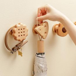 Hooks Afternoon Tea Solid Wood Key Towels Storage Wall Hanging Living Room Bedroom Creative Decoration Clothes Hats Hook