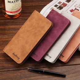 Wallets Men's Long PU Leather Vintage Purse Multi-functional Clutch Card Phone Holder For Business 8-5