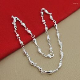 Chains 925 Sterling Silver Necklace Fashion Cute Water Drop For Woman Charm Jewellery Wedding Gift