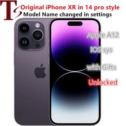 Apple Original iphone XR in iphone 13 pro 14 pro style phone Unlocked with iphone13pro 14pro box&Camera appearance 3G RAM smartphone fast delivery