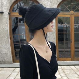 Wide Brim Hats Fashion Summer Hat For Women Anti-UV Foldable Visor Easy To Carry Travel Caps Casual Sprot Sun