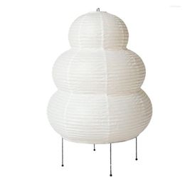 Table Lamps Japanese Rice Paper Lamp LED Floor 6000K Dimming Reading 3Color Night Light Tripod For Bedside Home Decor