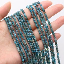 Beads 2023 -selling Natural Stone Semi-precious Round Apatite Faceted Bead Making DIY Necklace Bracelet Size 3x4mm Gift