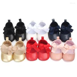 First Walkers Baby Girls Princess Shoes Soft Bottom Non-slip Solid Color Butterfly Knot Toddler Girl Borns Fashion