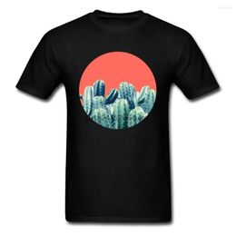 Men's T Shirts Cactus On Coral Crazy Round Collar Cotton Youth Tops Tees Short Sleeve Labour Day Sweatshirts