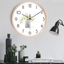 Wall Clocks Modern Design Silent Clock Wood Kitchen Living Room Bedroom Digital Brief Europe Reloj De Pared Rustic Office Home Decor