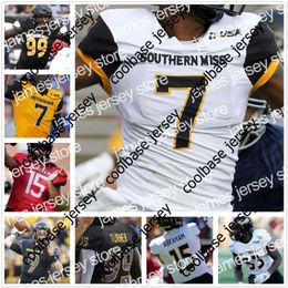 American College Football Wear Southern Mississippi jersey 15 Jack Abraham 33 Kevin Perkins Football Jerseys NCAA College mens women youth 16 Quez Watkins all stitc