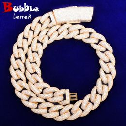 Pendant Necklaces Bubble Letter Miami Cuba Link Chain Men's Necklace Hip Hop Jewellery Ice Out Christmas Gift Trend 230512