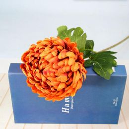 Decorative Flowers Large Single Chrysanthemum Country Style Living Room Fark Flower Arrangement Artificial Wedding Shooting Props Decor