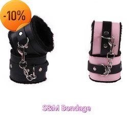 Massage 18+ Adults Exotic Accessories of Sexy Leather Bondage Handcuffs Strap with Nipple Clamp Sex Toys for Fetish Whip Spanking Flirt