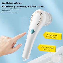 Cleaning Brushes Electric 5in1 Handheld Kitchen Household Multifunction Cleaner Live Explosion 5 Heads 230512