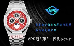 APSS Watch diameter 41 mm thick 10.5 mm equipped with all-in-one 5134 automatic chain movement date week month moon phase function sapphire glass mirror