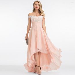 Party Dresses Prom Dress Off The Shoulder Evening Knee Length Woman Night Chiffon Long