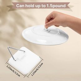 Hooks Invisible Adhesive Plate Hanger Vertical Holders For Pictures Wall Art Decor Supplies 1.25 Inch 80Pcs