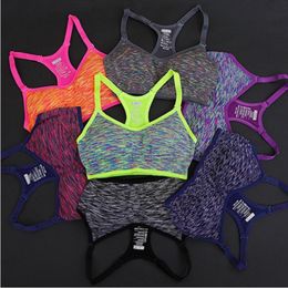 Gym Clothing Women Fitness Yoga Sports Bra For Running Padded Wire Free Shake Proof Underwear Push Up Seamless Top Bras