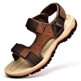 Sandals Summer Men Fashion Non-slip Sneakers Leather Climbing Fishing Outdoor High Quality Trekking Hiking Soft Water BeachSandals