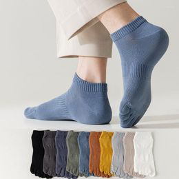 Men's Socks 5 Pair Men's Summer Mesh Ankle Five Toe Fashion Casual Cotton Shallow Split For Men