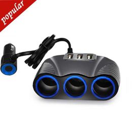 New Universal 3 Ways Car Auto Cigarette Lighter Socket Splitter Power 12V-24V Car Cigarette Lighter Socket Plug Connector