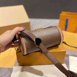 luxury designer bag shoulder bag women cylinder handbag high quality armpit bags classic Printed Heart Badge Strap Handbags