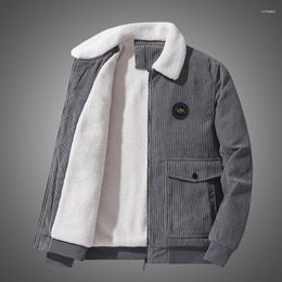 Men's Jackets Autumn/Winter 2023 Mens Wear With Fleece And Thick Warm Corduroy Men Jacket