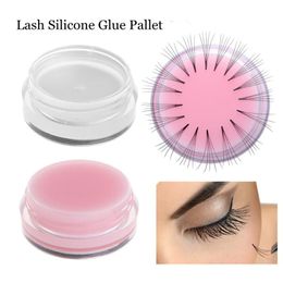 Supporto per colla adesiva per ciglia finte Pallet Supporto per estensione ciglia in silicone Eye Lash Beauty Makeup Paste ToolsFalse
