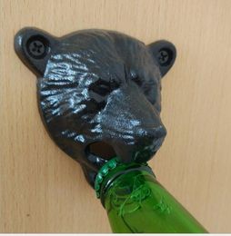 50pcs/lot VINTAGE CAST IRON WALL MOUNTED BEER BOTTLE OPENER ANTIQUE OLD STYLE Solid BEAR HEAD Bottle Openers W Screws