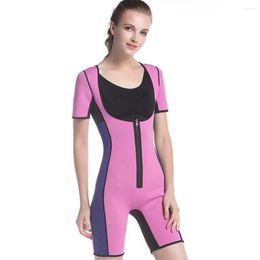 Women's Shapers ZYSK Women's Slimming Body Neoprene Sauna Suit Sexy Bodysuits Leg Fajas Waist Trainer Shapewear Zipper Plus Size XXXL