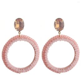 Dangle Earrings Brincos Pendant Big For Women Fashion Bohemian Handmade Luxury Crystal Wedding Designer