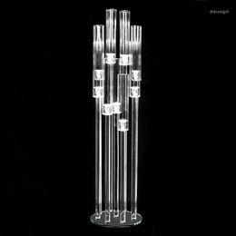 Candle Holders Product Wedding Decorations Tall Crystal Flower Stand With Clear Acrylic Holder For Table Decor Yudao996