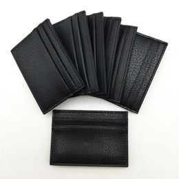 Fashion Men Women Real Leather Credit Card Holder Classic Mens Mini Bank Card Holder Small Wallet Slim Genuine Leather Wallets Wti259x