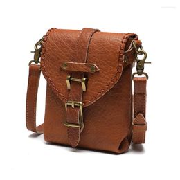 Evening Bags Simple Leisure Women Leather Bag Coin Purse Euramerican Vintage Phone Female Crossbody Small Square