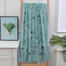 Towel Cartoon Bear Cute Fashion Soft Microfibre Beach Bath Swim Washcloth Lightweight Large Sports Travel Accessories