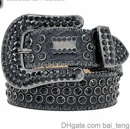 Designer Bb Belt Simon Belts for Men Women Shiny Diamond Belt Black on Black Blue White Multicolour with Bling Rhinestones As Giftx