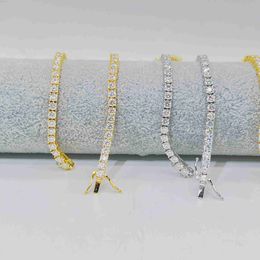 High Quality Wholesale Stock 3mm Vvs Moissanite Tennis Chain Gold Filled Hip Hop Jewelry Necklace Chain