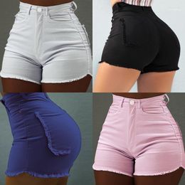 Women's Jeans Women Shorts 2023 Summer Skinny Woman Cross-border Pants Solid Colour Slim Pocket Fashion1