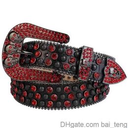 Rhinestone belt Designer Belts BB Belts For Men Women Classic BB High Quality Waistband Skull Buckle Womens Cintura Ceintures 2202171 2x