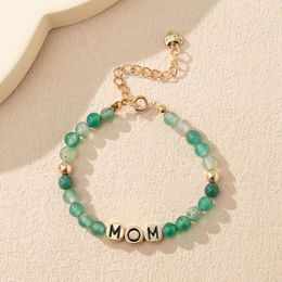 Strand Kirykle MOM For Women Natural Green Agate Turquoise Beaded Bracelet 2023 Mother's Day Gifts Jewellery