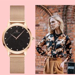 Super Quality New Luxury Womens Quartz Watch 316L Steel Lady New Fashion Crystal DW Clock 32MM Dial Girl Montre femme With Box245n