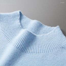 Men's Sweaters Autumn Winter Men' Wool Sweater First-Line Ready-To-Wear Pullover Half Turtleneck Casual Pure Cashmere Knit Shirt
