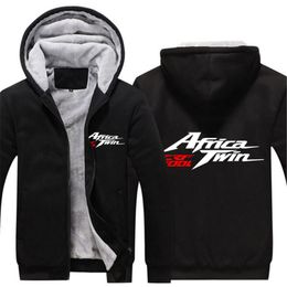 Men's Hoodies & Sweatshirts Men Africa Twin Crf 1000 L Sportwear Male Cotton Flesh Casual Coats Warm Tops Zipper Man Thicken Fleece Running