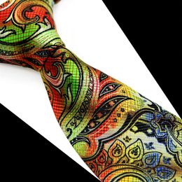 T098 Whole Floral Colourful Red Green Blue Yellow Mens Tie Necktie 100% Silk Jacquard Woven Casual Business Formal Shippi337x