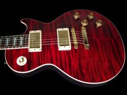 best Factory Mahogany guitar 2012 NEW RARE RED TIGER FLAME TOP! Electric guitar OEM Available Cheap in stock