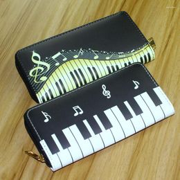 Wallets Lady Zipper Purses Women Piano Music Notes Money Bag Card Holder Woman Wallet Long Handbag Female Coin Purse Billfold